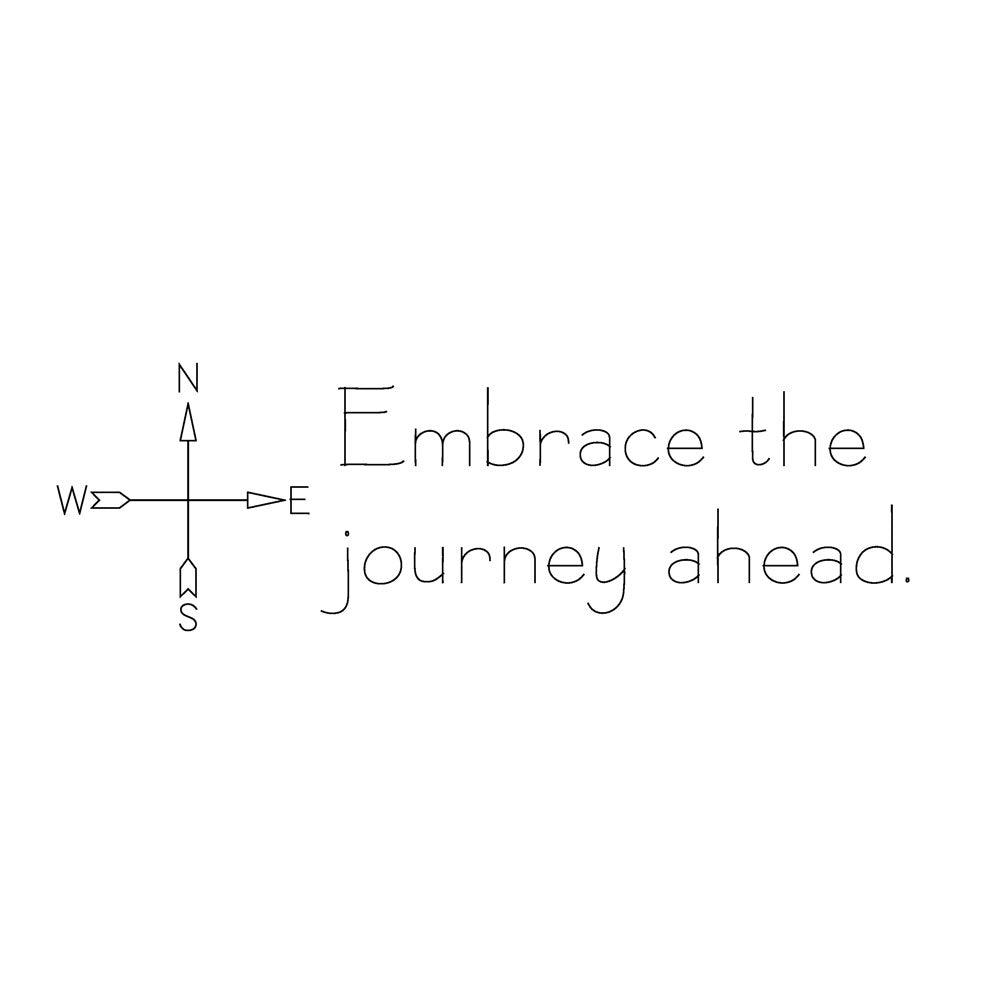"Embrace the Journey Ahead" Single Line Design