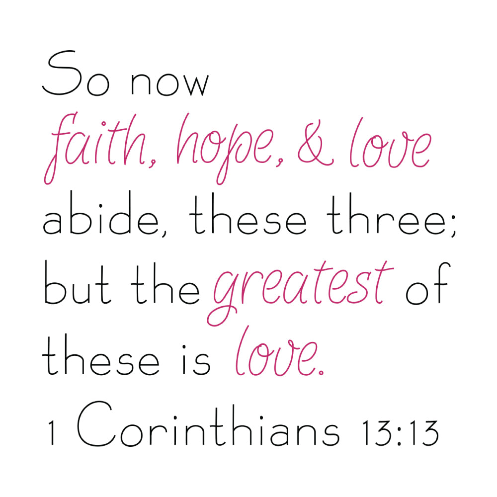 Faith Hope Love Single Line Design