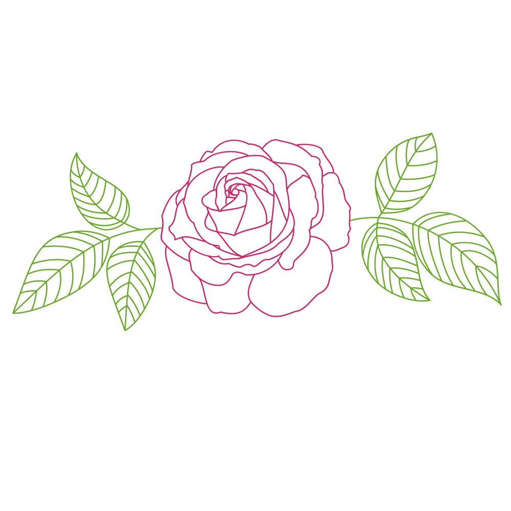 rose svg single line monoline design for glowforge