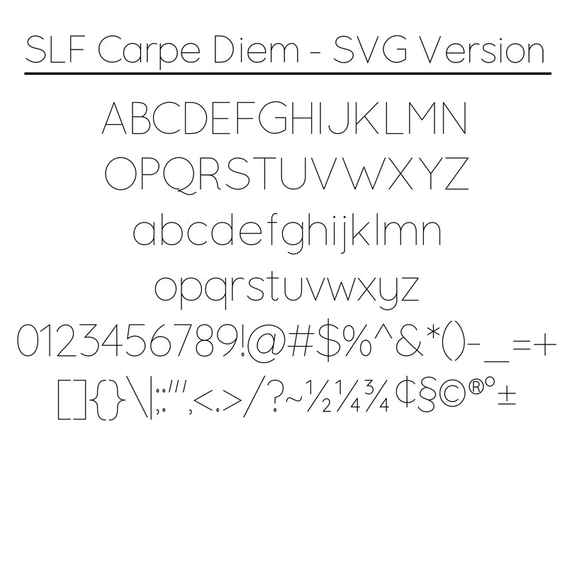 slf carpe diem svg font for inkscape hershey text extension