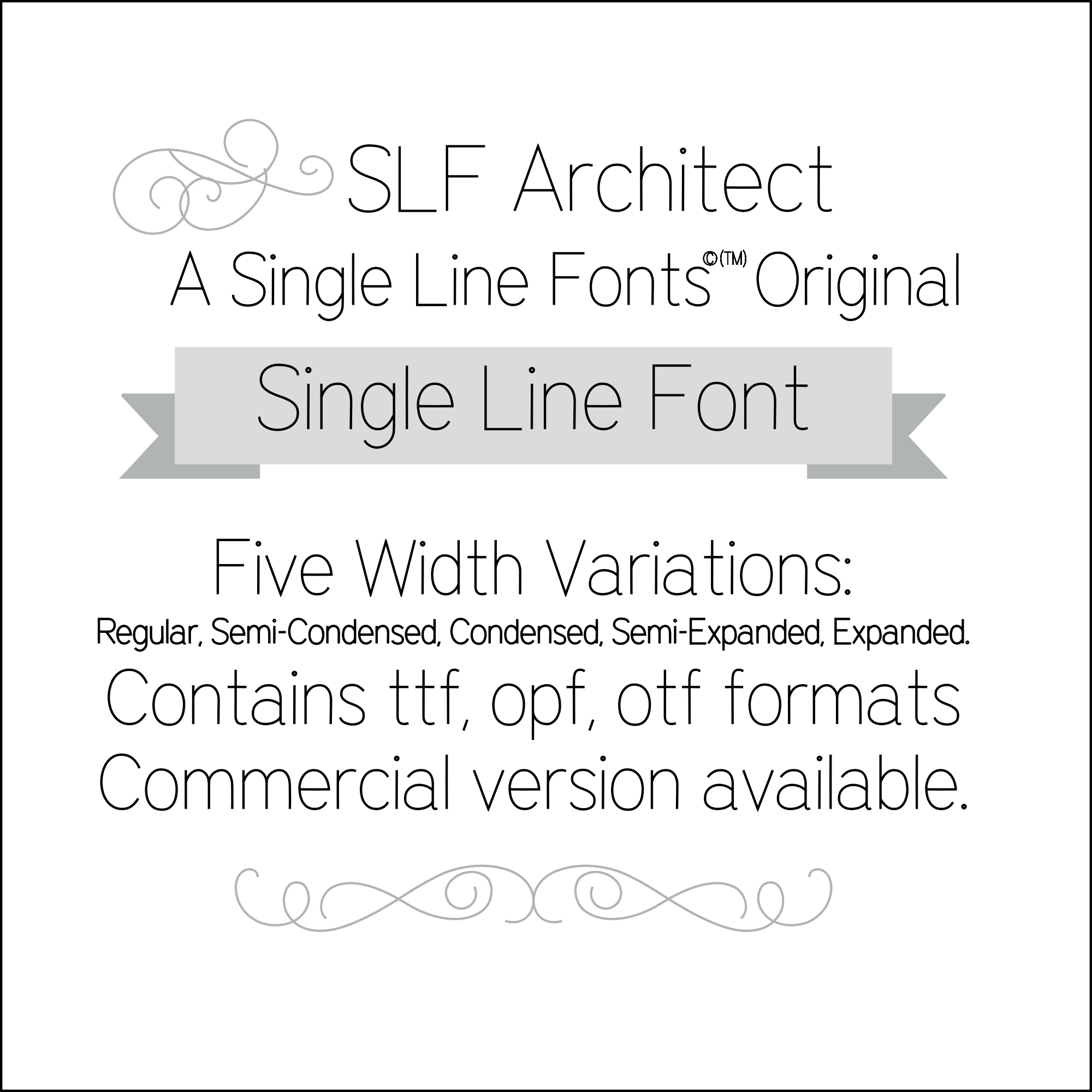 SLF Architect – Technical Single Line Font with Five Widths for Small ...