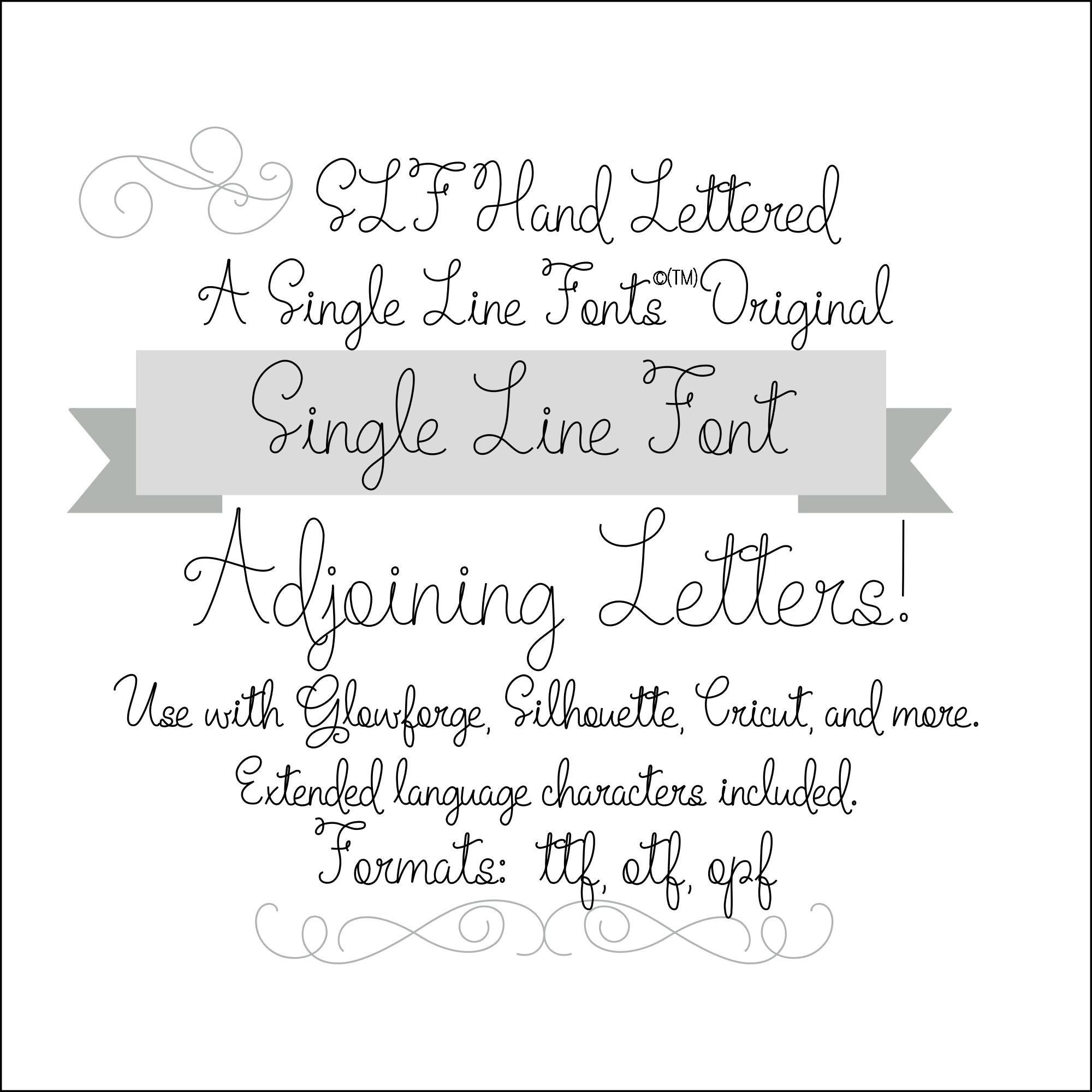 SLF Hand Lettered – Realistic Single Line Script for Foil Quill & Engr ...