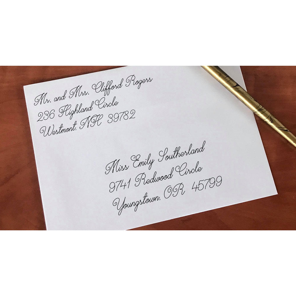 SLF RSVP engraving font example for Glowforge and Cricut