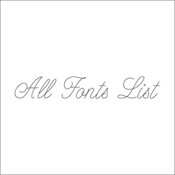 All Fonts List – Single Line Fonts