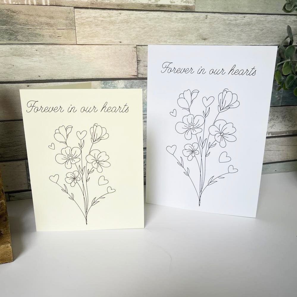 "Forever In Our Hearts" Single Line Design