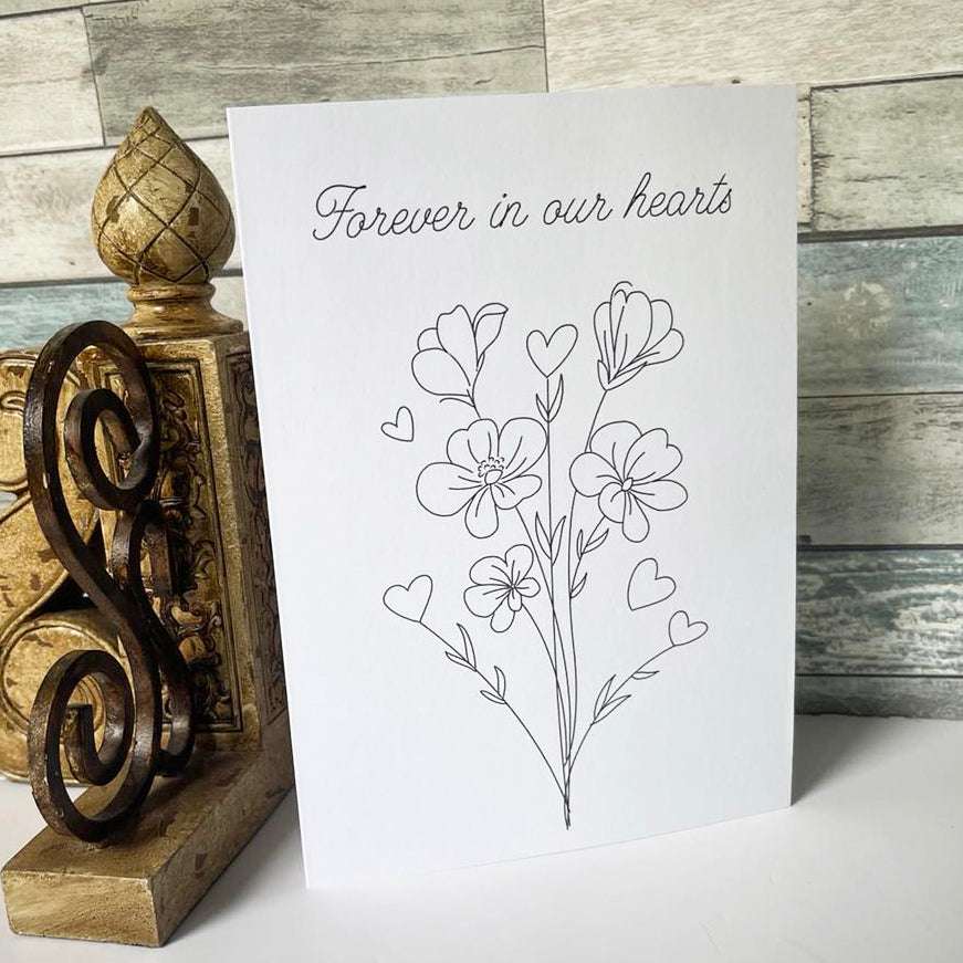 "Forever In Our Hearts" Single Line Design