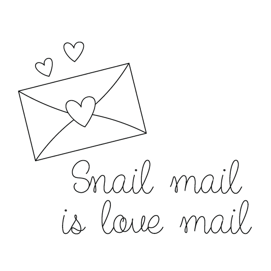 snail mail is love mail single line design