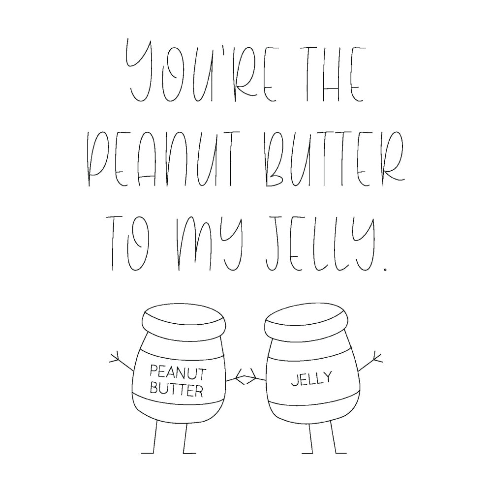 "Peanut Butter To My Jelly" Single Line Design