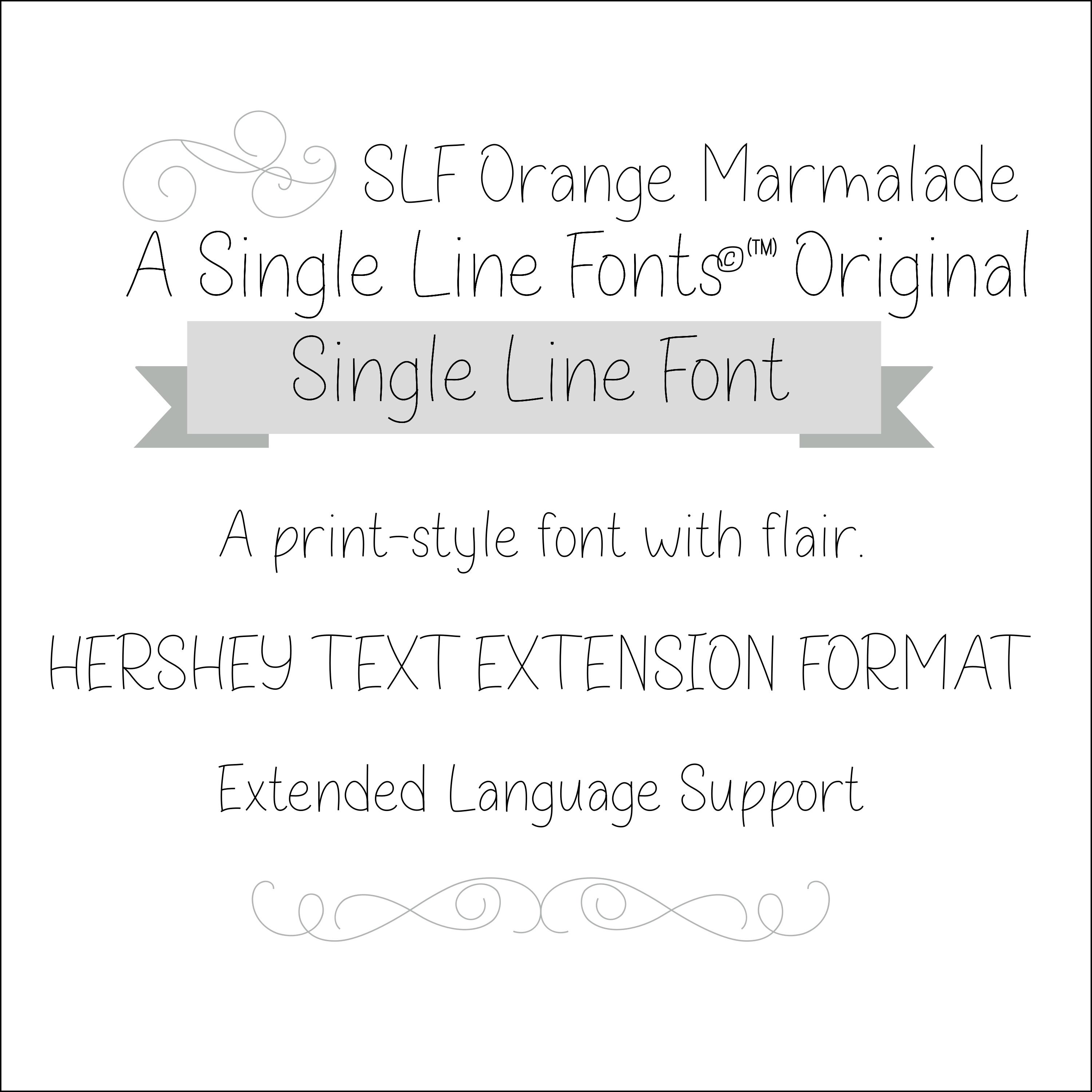 SVG Font for Inkscape Hershey Text Extension - SLF Orange Marmalade ...