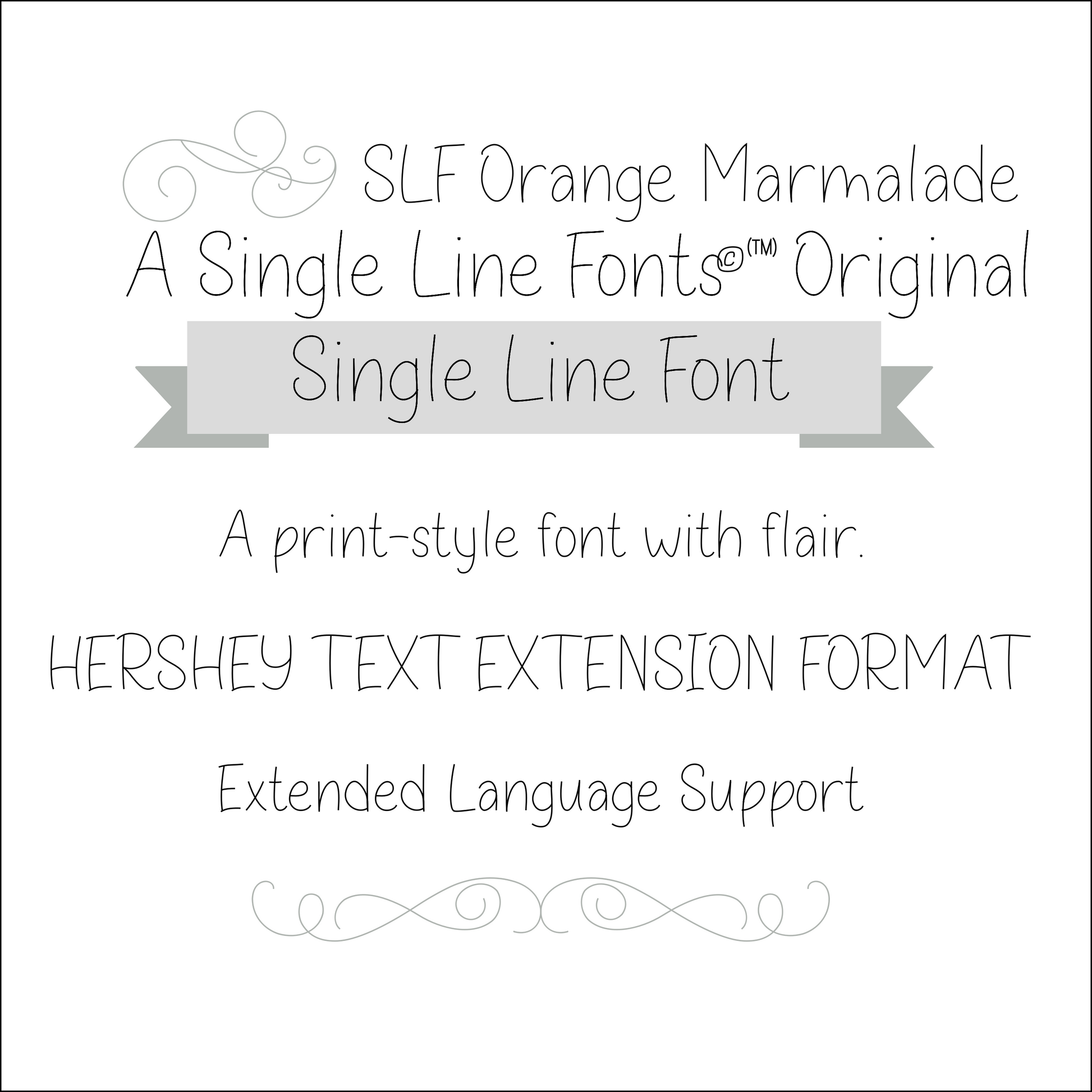 slf orange marmalade single line hershey text extension format single line font