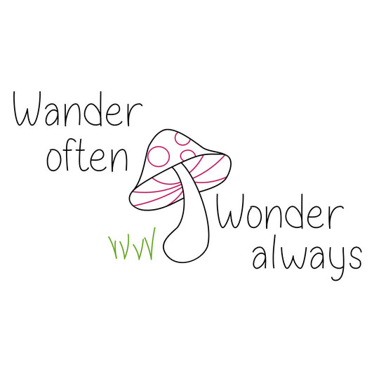 wander often wonder always downloadable single line svg design file