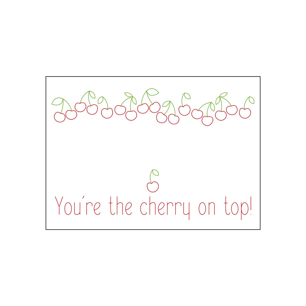 You're The Cherry On Top greeting card graphic
