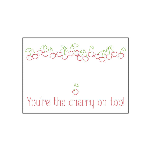 You're The Cherry On Top greeting card graphic