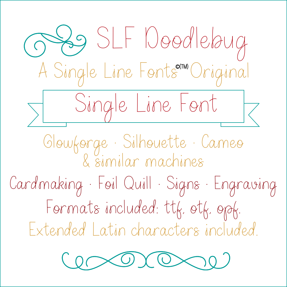 slf doodlebug single line font example