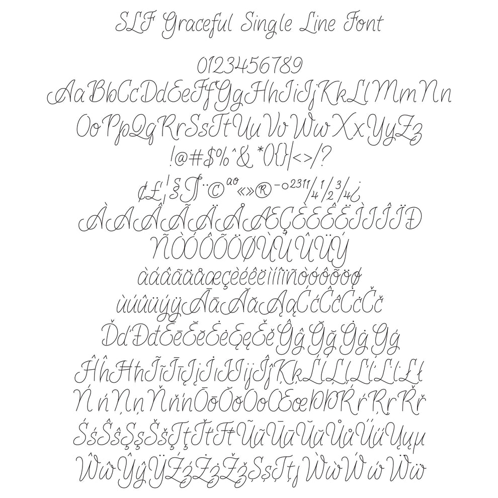 SLF Graceful – Elegant Single Line Script for Foil Quill & Engraving ...