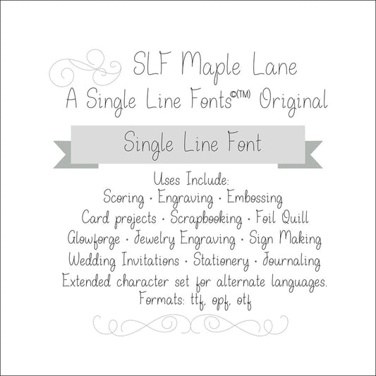 SLF Maple Lane single line print font preview with warm inviting letterforms