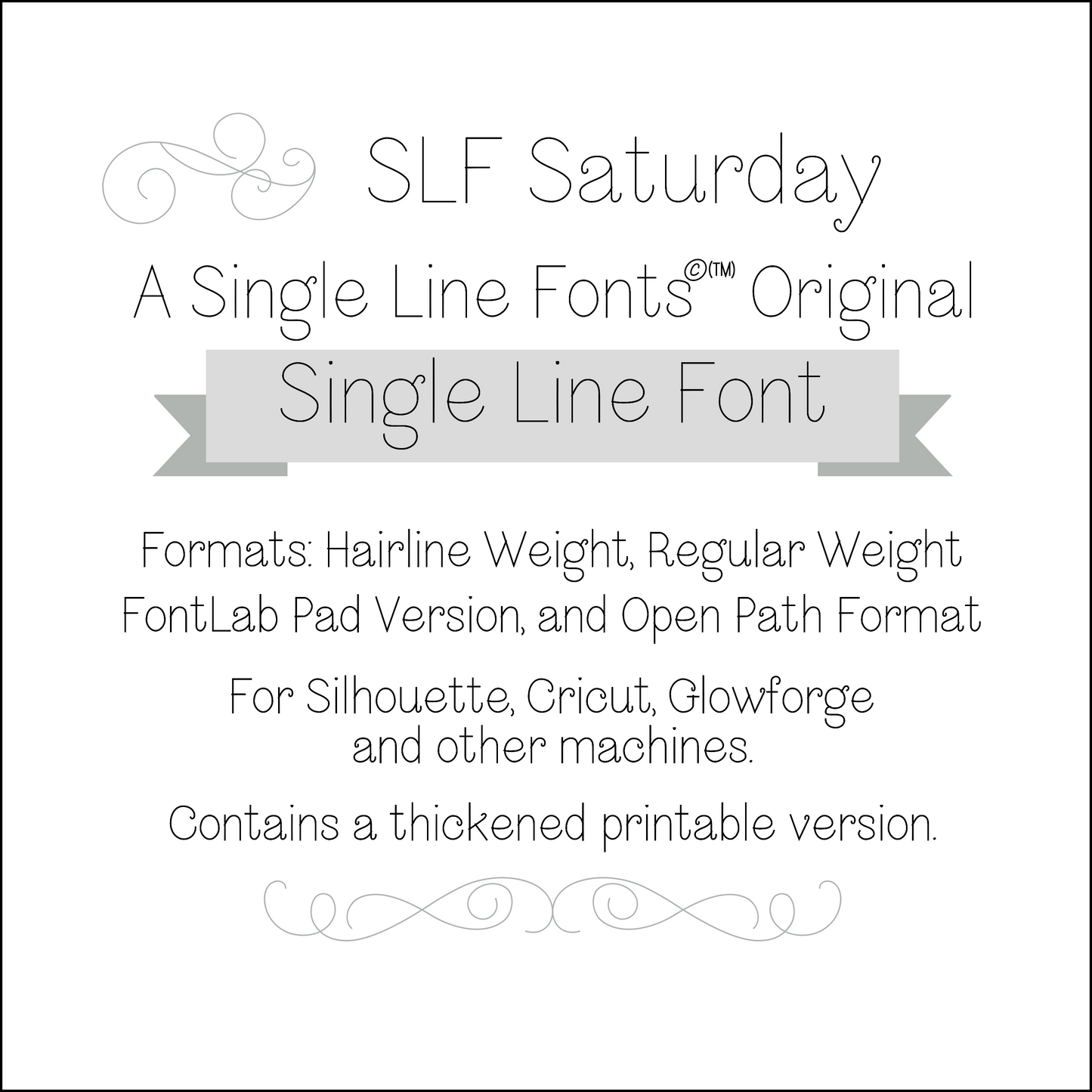 SLF Saturday relaxed single line font preview with casual lettering