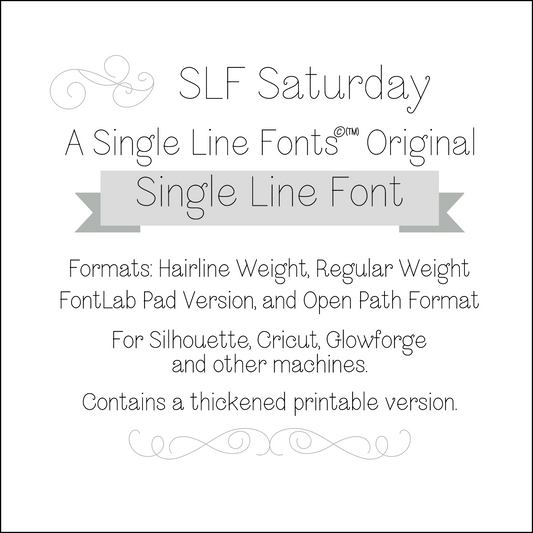 SLF Saturday relaxed single line font preview with casual lettering