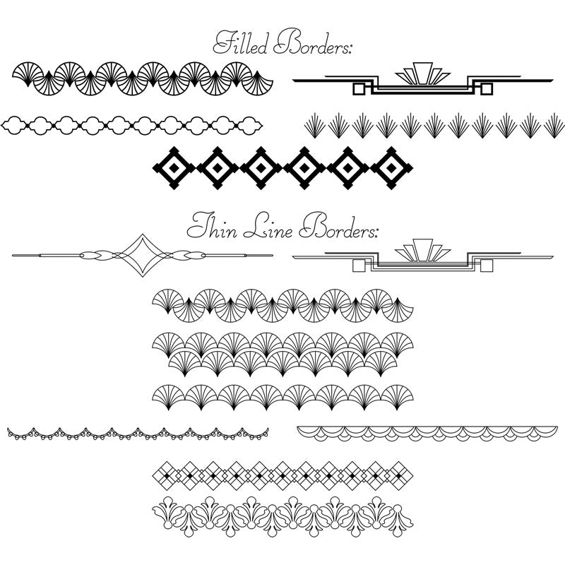svg dividers borders download foil quill silhouette cricut