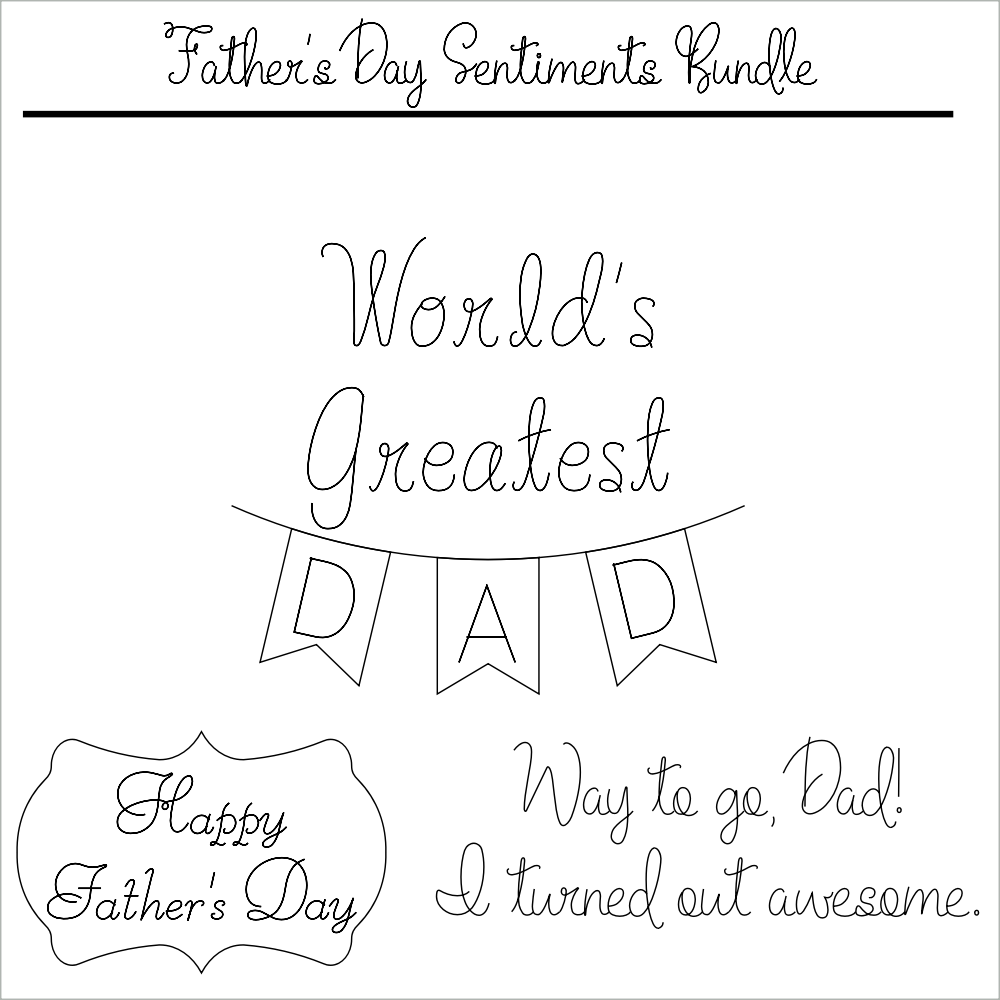 Father's Day Sentiments Pack