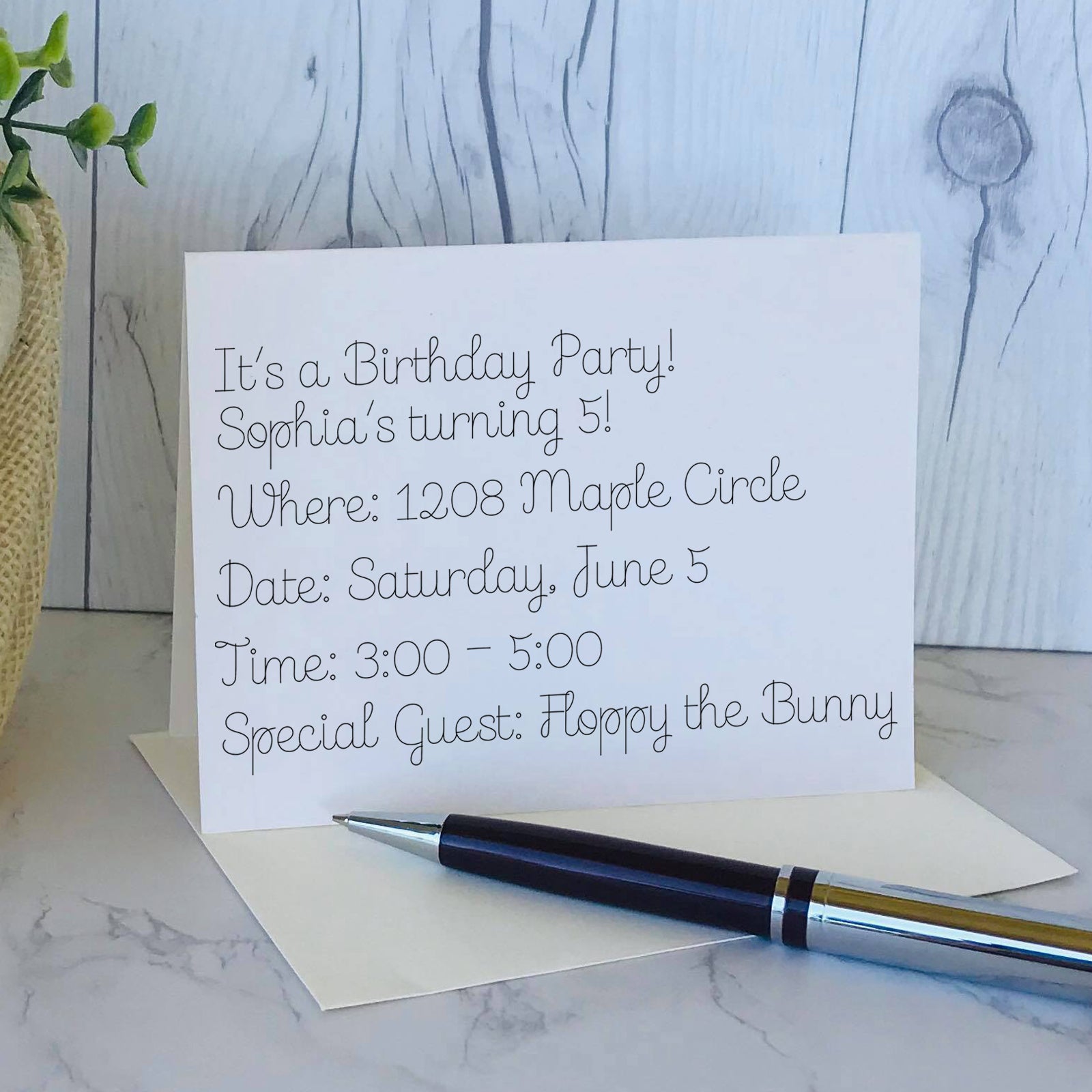 Birthday Party Invitation using SLF Bonbon