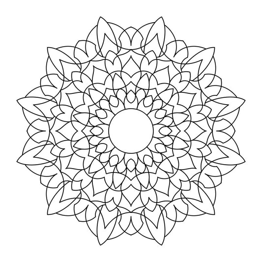 Classic Mandala Single Line Design