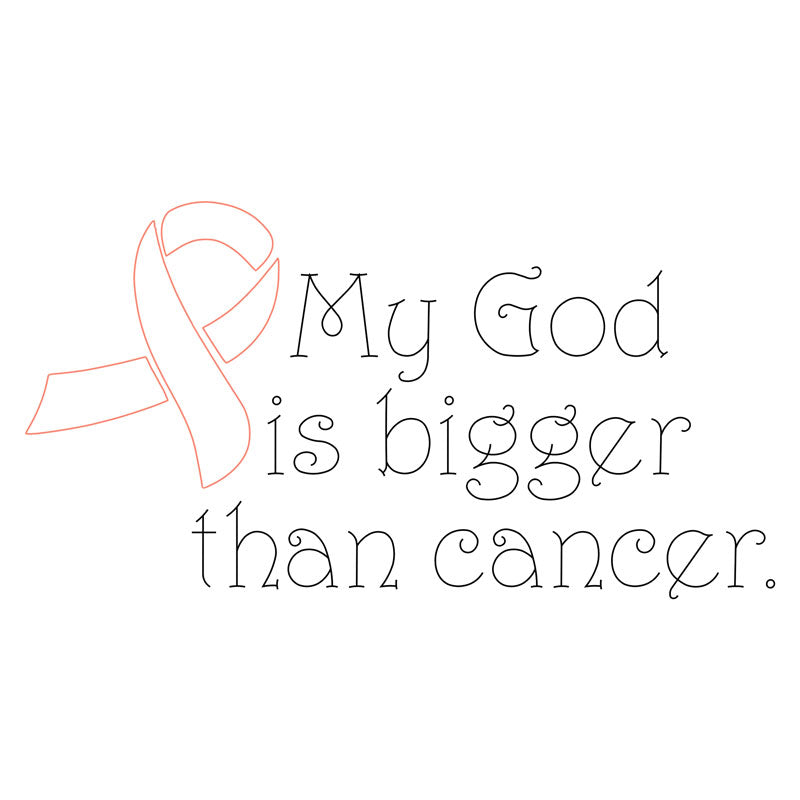 my god is bigger than cancer svg pvgc silhouette svg design file for foil quill