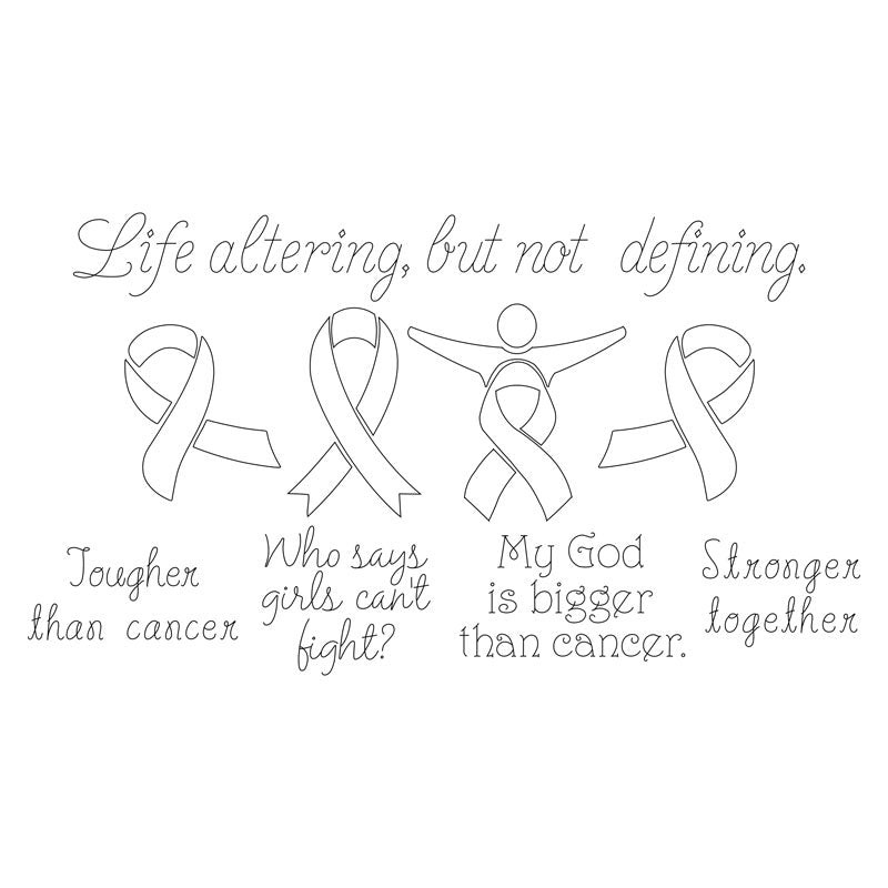 line drawing cancer awareness svg design set