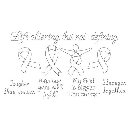 line drawing cancer awareness svg design set