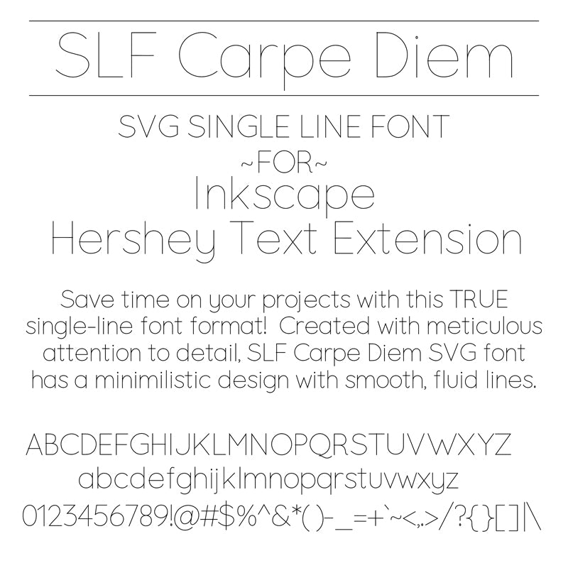 carpe diem svg single line font for inkscape hershey extension