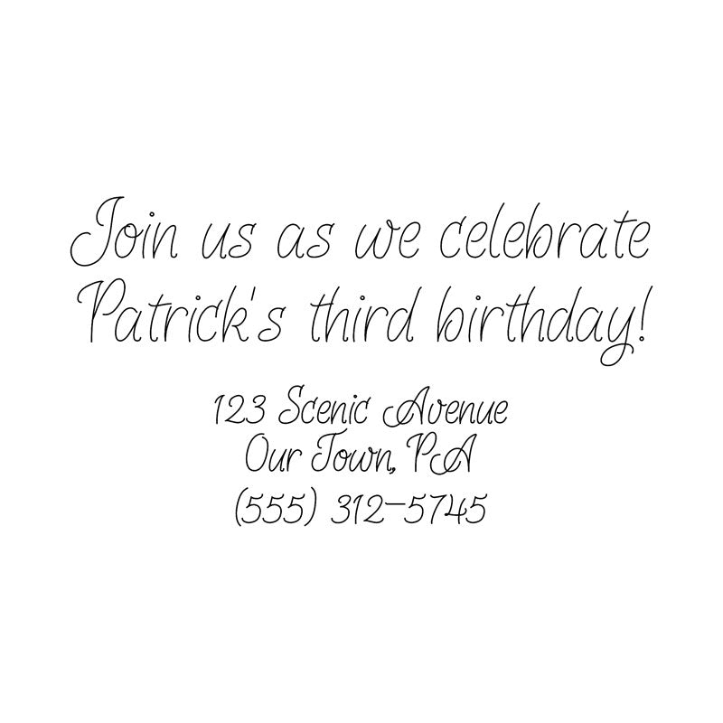 slf graceful birthday invitation 