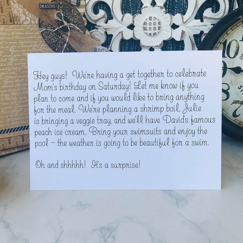 SLF Peaches-n-Cream engraving font example for Glowforge and Cricut