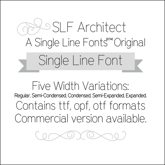 SLF Architect – Technical Single Line Font with Five Widths for Small ...
