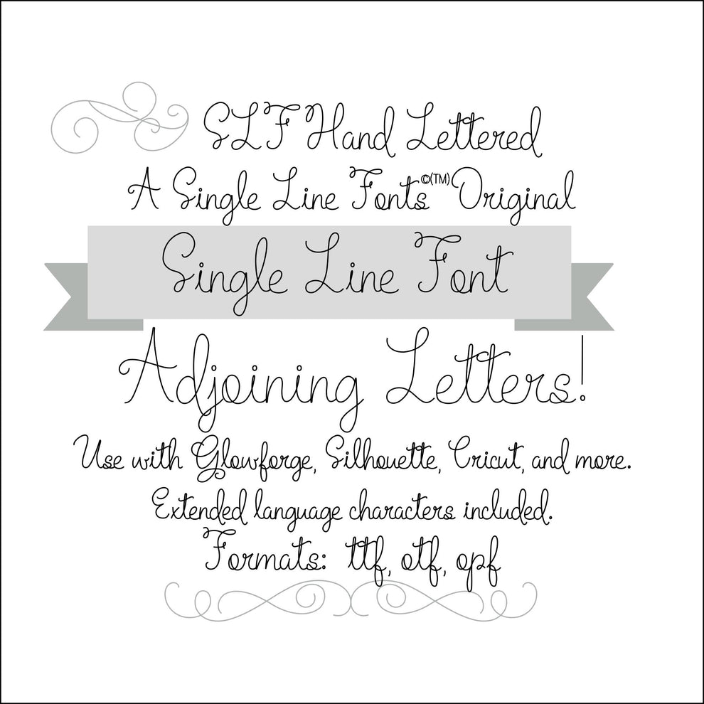 SLF Hand Lettered – Realistic Single Line Script for Foil Quill & Engr ...