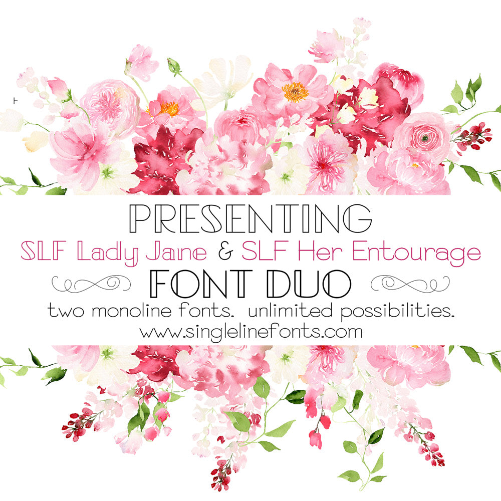 SLF Lady Jane duo use sample for greeting cards and craft projects