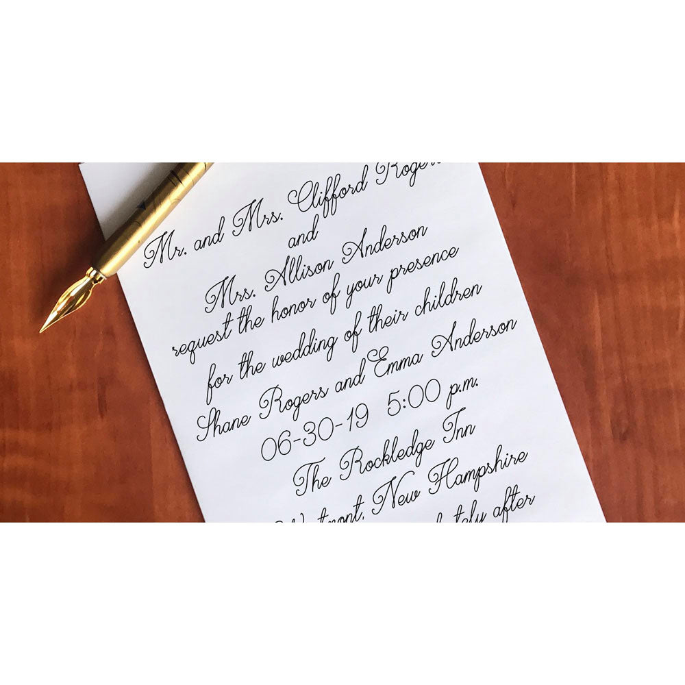Single Line Script Text SLF RSVP – Formal Single Line Script for Wedding Stationery & Engravin ...