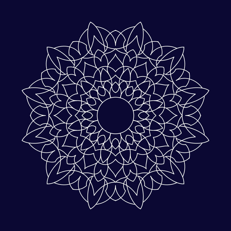 Classic Mandala Single Line Design