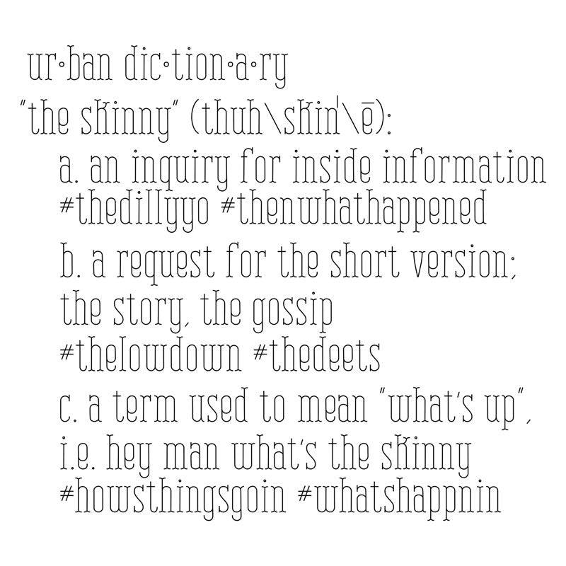 SLF The Skinny engraving font example for Glowforge and Cricut